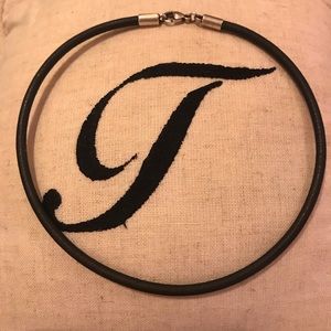 James Avery Leather/Sterling Silver Necklace